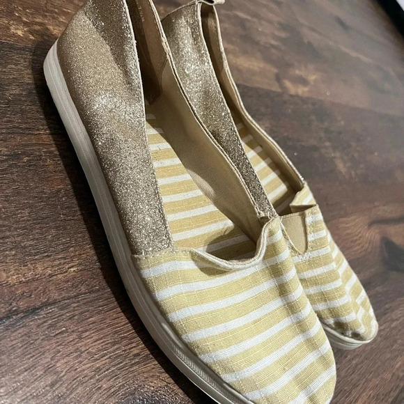 Kim Rogers Striped Glitter Flats 7.5 - Picture 3 of 5